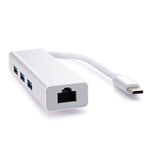 Adaptateur HUB USB C vers 3 Ports USB 3.0 Hub avec un RJ45 1000 Mbps