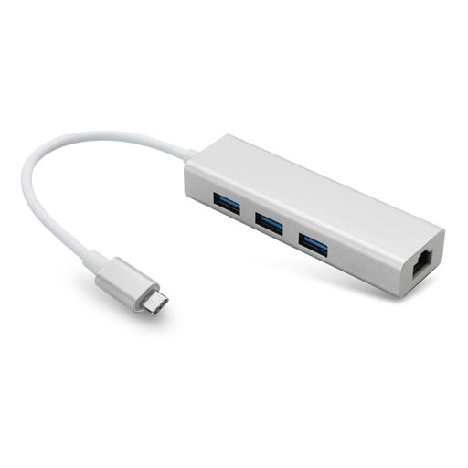 Adaptateur HUB USB C vers 3 Ports USB 3.0 Hub avec un RJ45 1000 Mbps