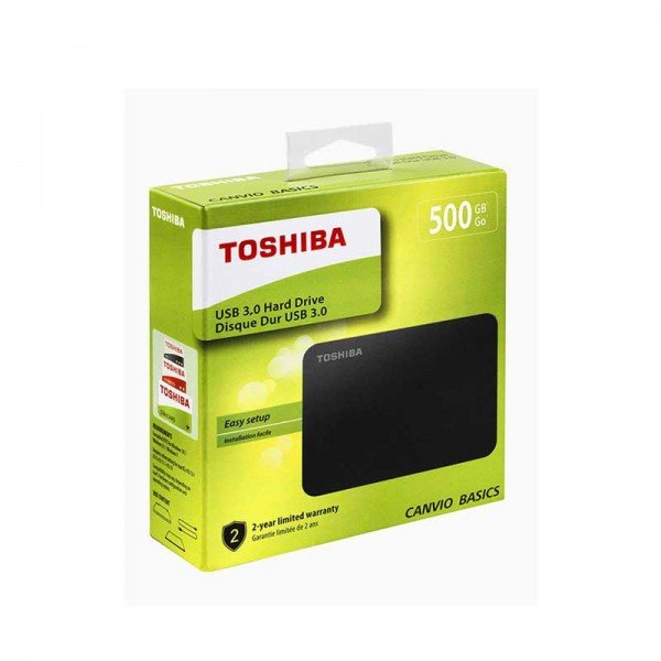 Toshiba Canvio Basics 500 Go Disque dur externe portable (6,4 cm (2,5"), USB 3.0) Noir