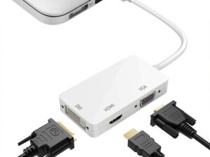 Adaptateur Mini DisplayPort vers HDMI/DVI/VGA