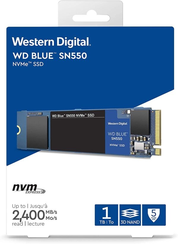 Disque Dur interne WD Blue SN550 1TB M.2 PCIe NVME SSD