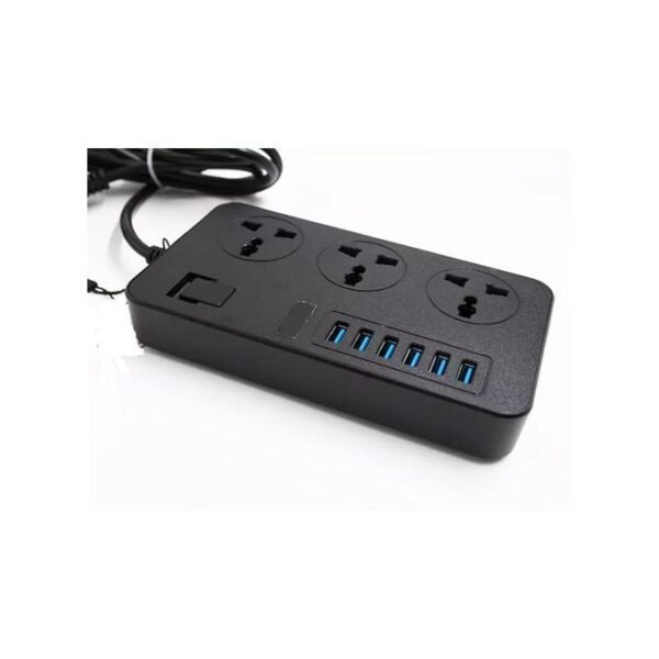 Multiprise avec USB avec 3 Prises 6 Chargeur USB