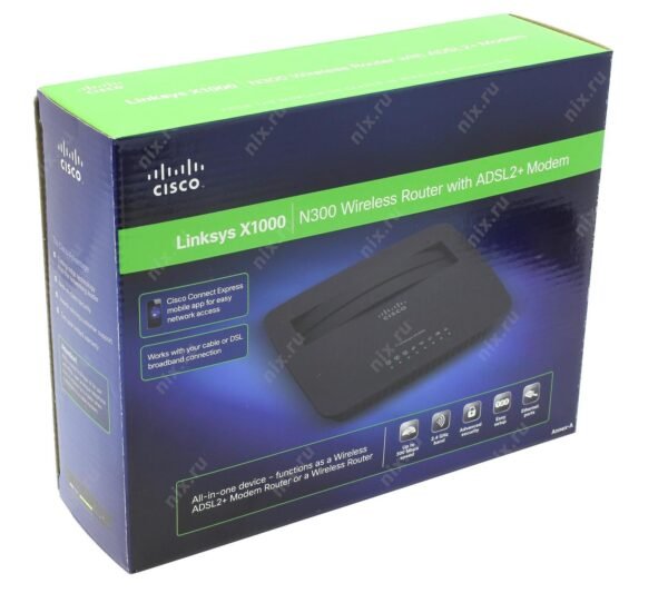 Routeur sans fil Linksys X1000 N300 avec modem ADSL 2+