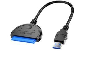Adaptateur USB 3.0 vers SATA2. Il ne nécessite pas de pilotes spéciaux car il est nativement reconnu par Windows. Il s'agit d'un module compact doté d'un connecteur de données compact et d'une alimentation SATA (7 + 15 broches respectivement). Ce module dispose d'un câble USB 3.0 de 1 m terminé par un connecteur mâle USB de type A. Modèle compact. spécifications Compatible USB 3.0 et réglementations inférieures 2.0 et 1.1. Vitesses de transmission de 1,5 Mbps, 12 Mbps, 480 Mbps et 5 Gbps. Prise en charge UASP qui augmente les performances de pointe de 20% sur les accès aléatoires. Cela réduit l'utilisation du processeur de 50%. Prend en charge les vitesses SATA 1,5 Gbps et 3,0 Gbps. Prise en charge de la classe de stockage de masse USB. Compatible avec les périphériques Serial ATA I, II et III et SSD. Plug-n-play et enfichable à chaud. Compatible avec les environnements Windows en mode USB 3.0 et avec Mac OS en mode USB 2.0. Compatible avec Seagate 2.5 "Go-Flex.