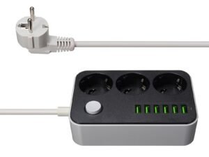 multiprise 3 prises Parasurtenseur avec Multiple 6 ports USB bloc d'alimentation chargeur 10 A 3.4 A 17 W chargement rapide