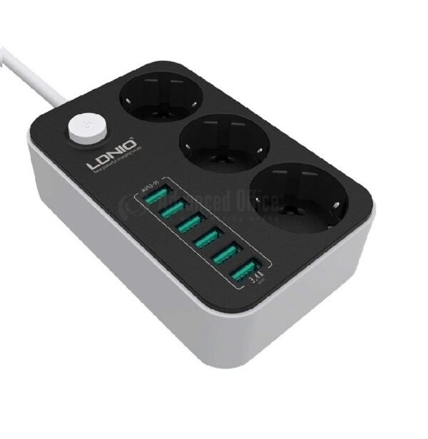multiprise 3 prises Parasurtenseur avec Multiple 6 ports USB bloc d'alimentation chargeur 10 A 3.4 A 17 W chargement rapide