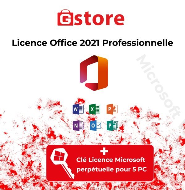 Licence Office 2021 Professionnel Plus Clé Microsoft perpétuelle