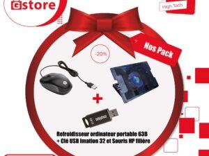 Packs Refroidisseur ordinateur + Clé USB Imation 32Go et Souris HP filière