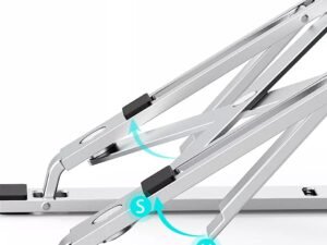 Support d'ordinateur portable S400 durable en aluminium réglable pliant WiWU – Image 5