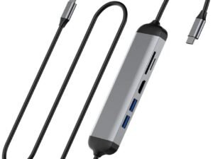 HUB USB-C 5 en 1 HDMI, USB 3.0, Carte mémoire SD et micro SD Wiwu A521H – Image 3